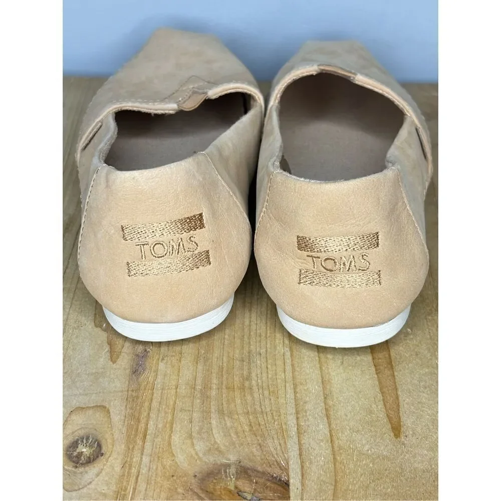 TOMS Women's Alpargata 3.0 Leather‎ Slip On Espadrille Shoes Honey Size 5.5W